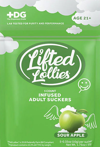 Lifted Lollies Sour Apple, 5 ct bag